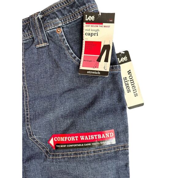 Lee Womens Just Below The Waist Capri Pants 20W Mid Comfort Waist Cropped Jeans - Picture 6 of 7